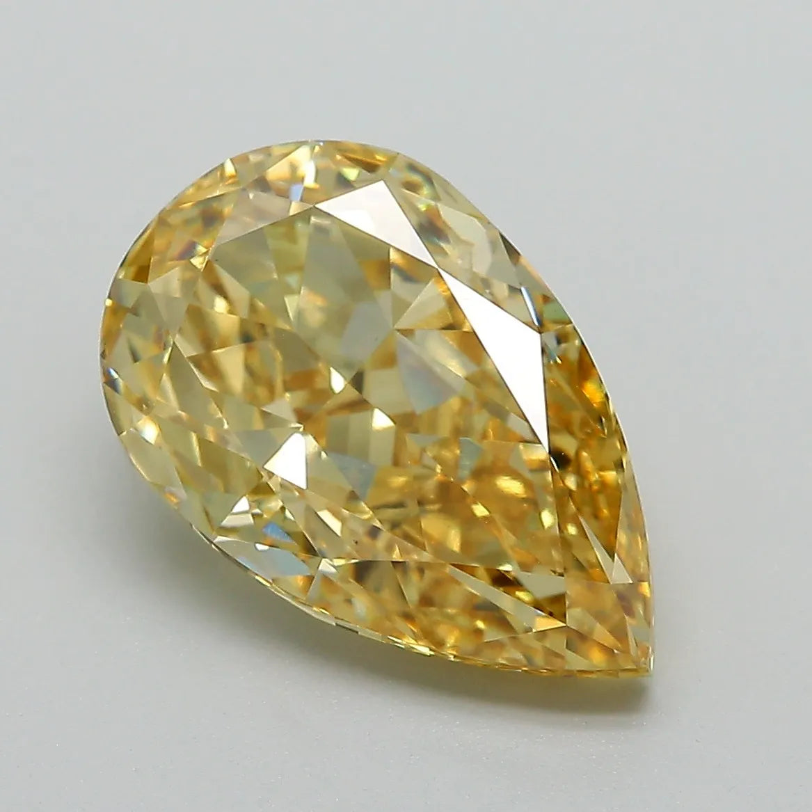 5.04ct Pear Lab Grown Diamond (Colour Fancy Vivid Yellow, Clarity VS1, IGI Certified)