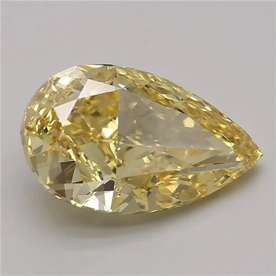 5.06ct Pear Lab Grown Diamond (Colour Fancy Vivid Yellow, Clarity VVS2, Cut VG, IGI Certified)