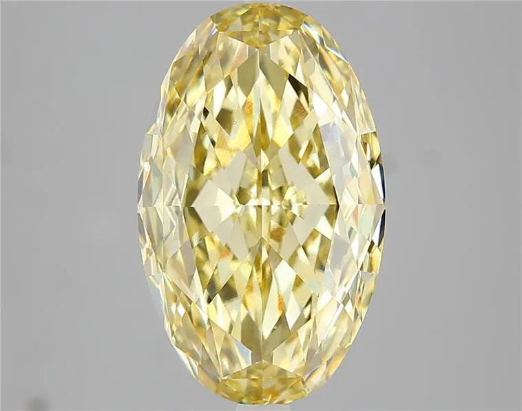 5.11ct Oval Lab Grown Diamond (Colour Fancy Intense Yellow, Clarity VS1, IGI Certified)