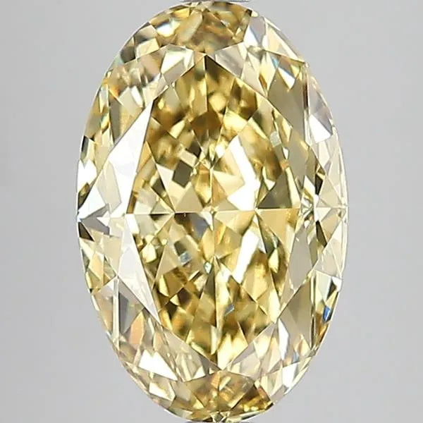 5.33ct Oval Lab Grown Diamond (Colour Fancy Intense Yellow, Clarity VS2, IGI Certified)