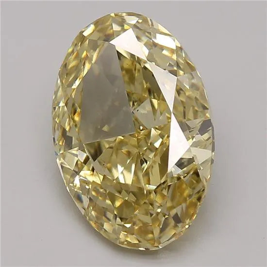 6.10ct Oval Lab Grown Diamond (Colour Fancy Intense Yellow, Clarity VS2, Cut VG, IGI Certified)