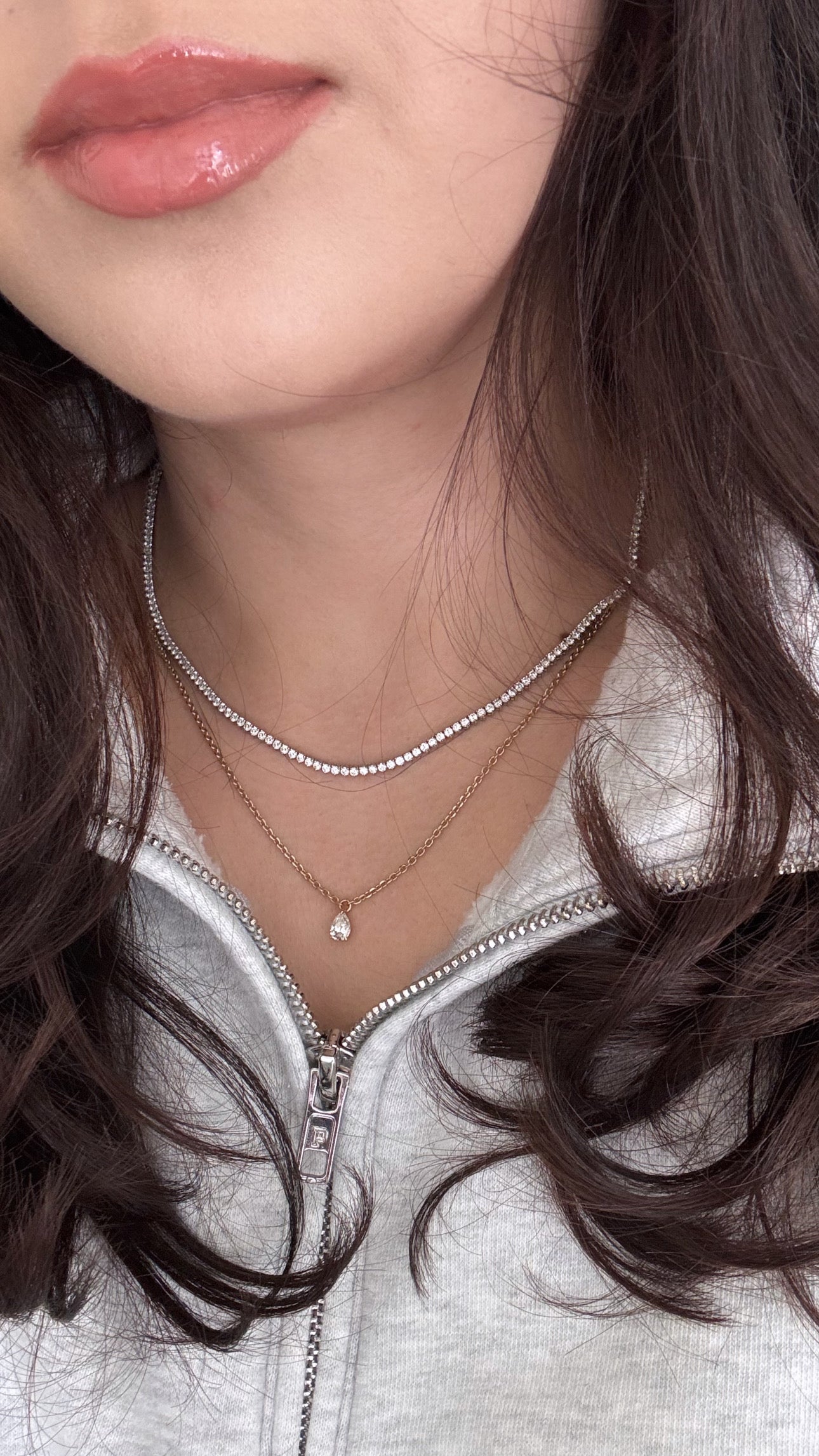 Pear Diamond Necklace