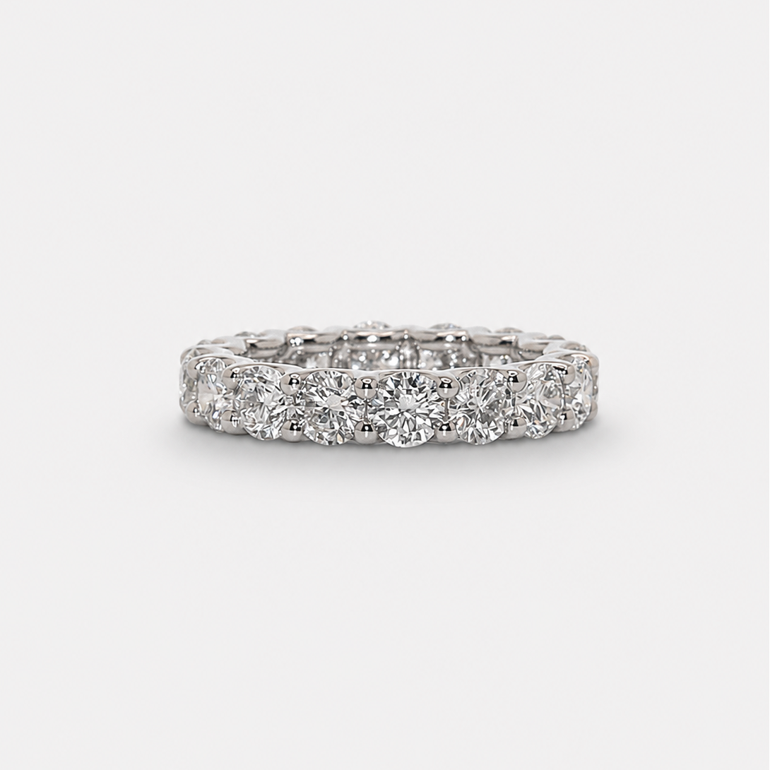round diamond eternity band