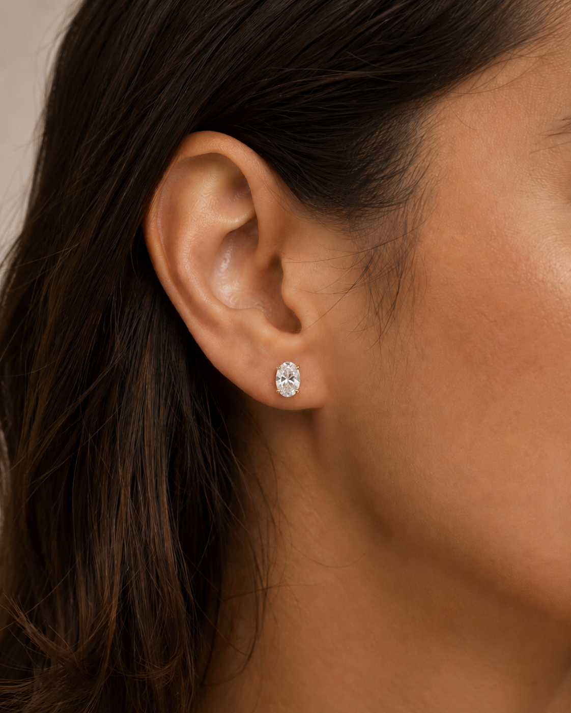 Oval Stud Earrings