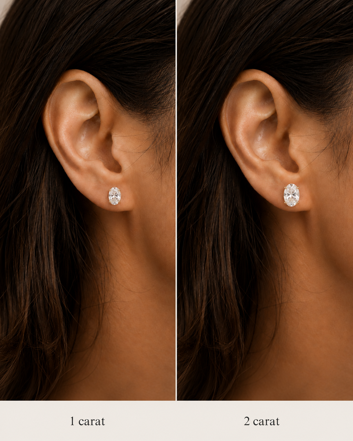 Oval Stud Earrings