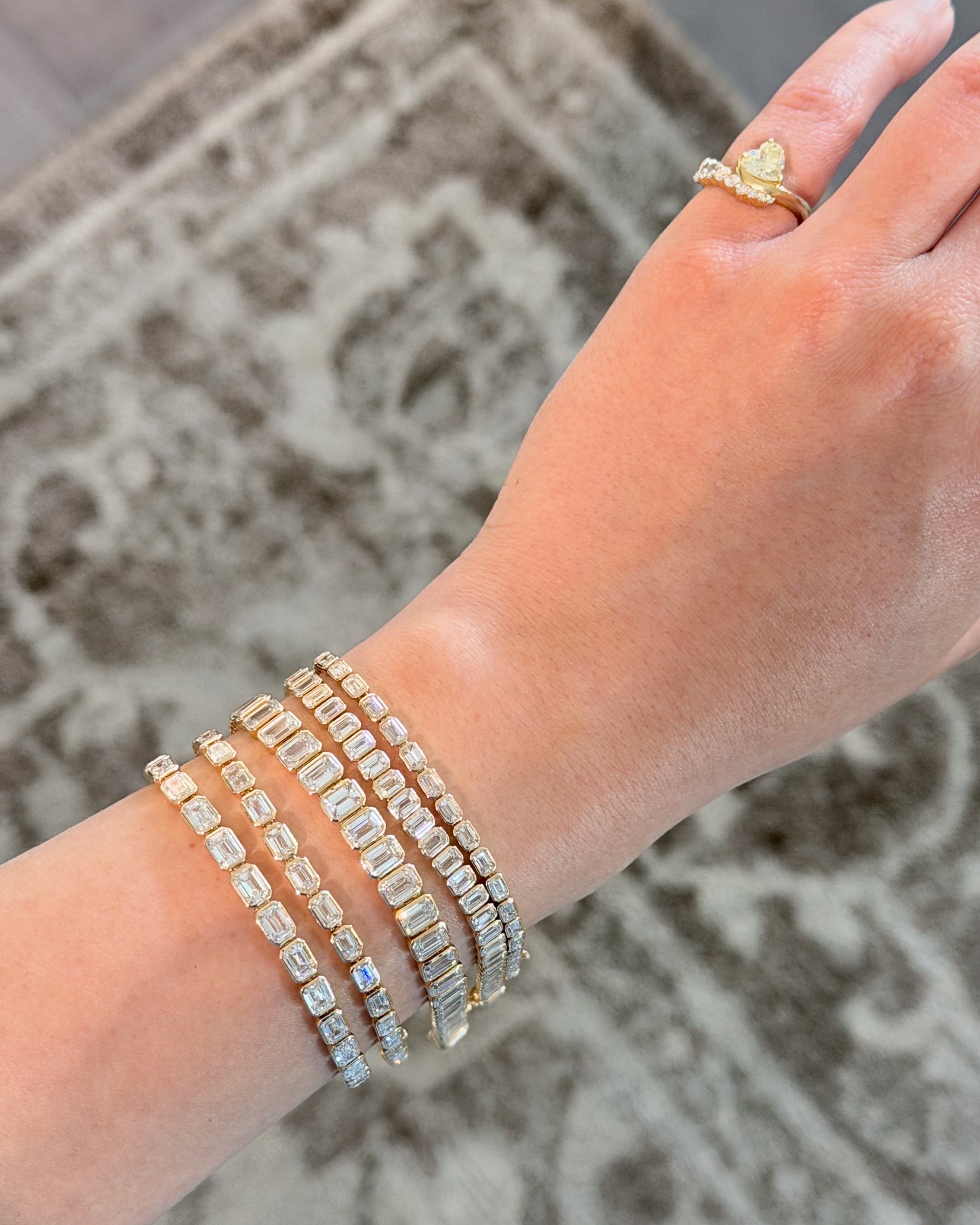 Emerald Diamond Tennis Bracelet - Mega