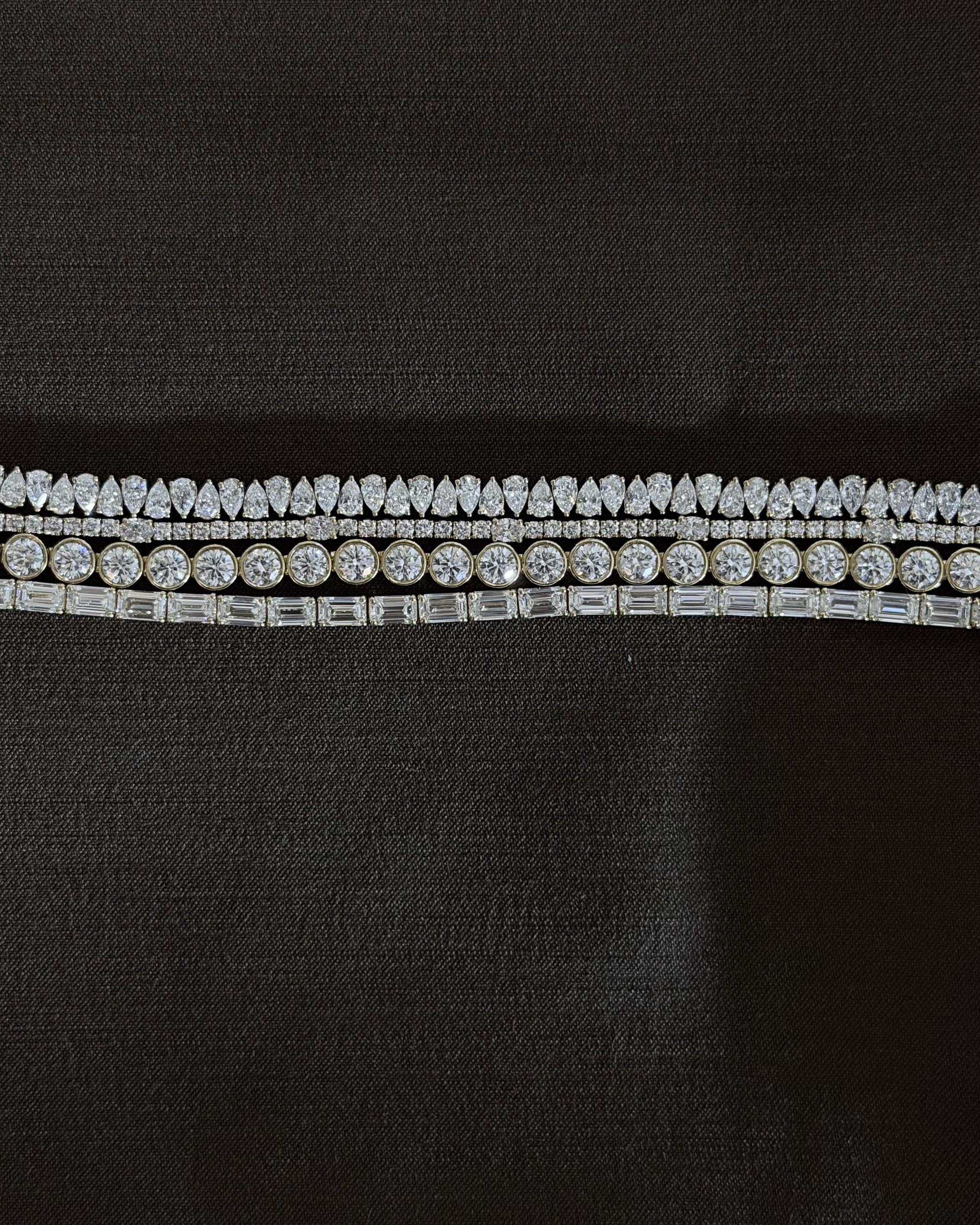 Pear Diamond Tennis Bracelet
