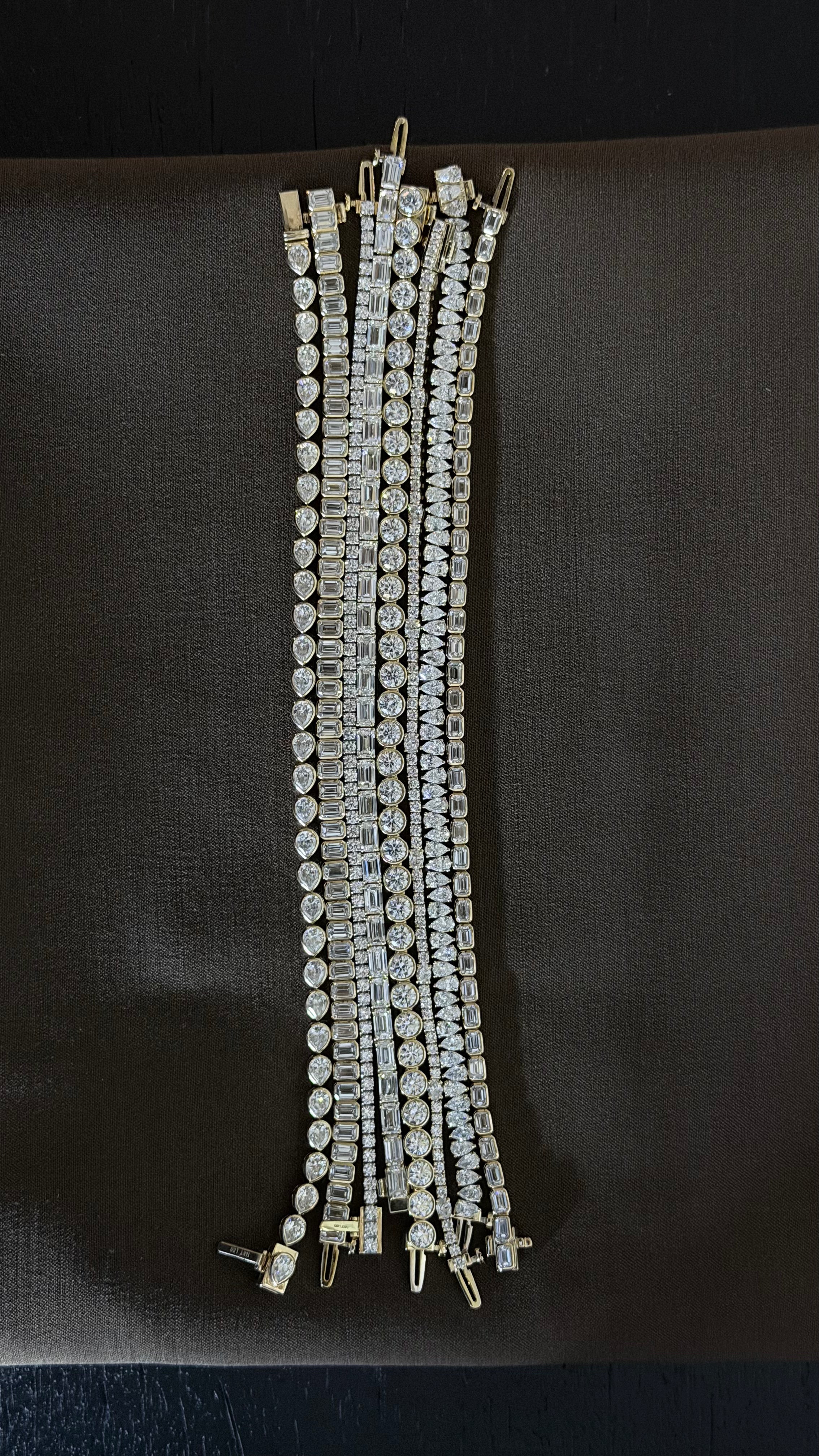 Bezel Round Diamond Tennis Bracelet