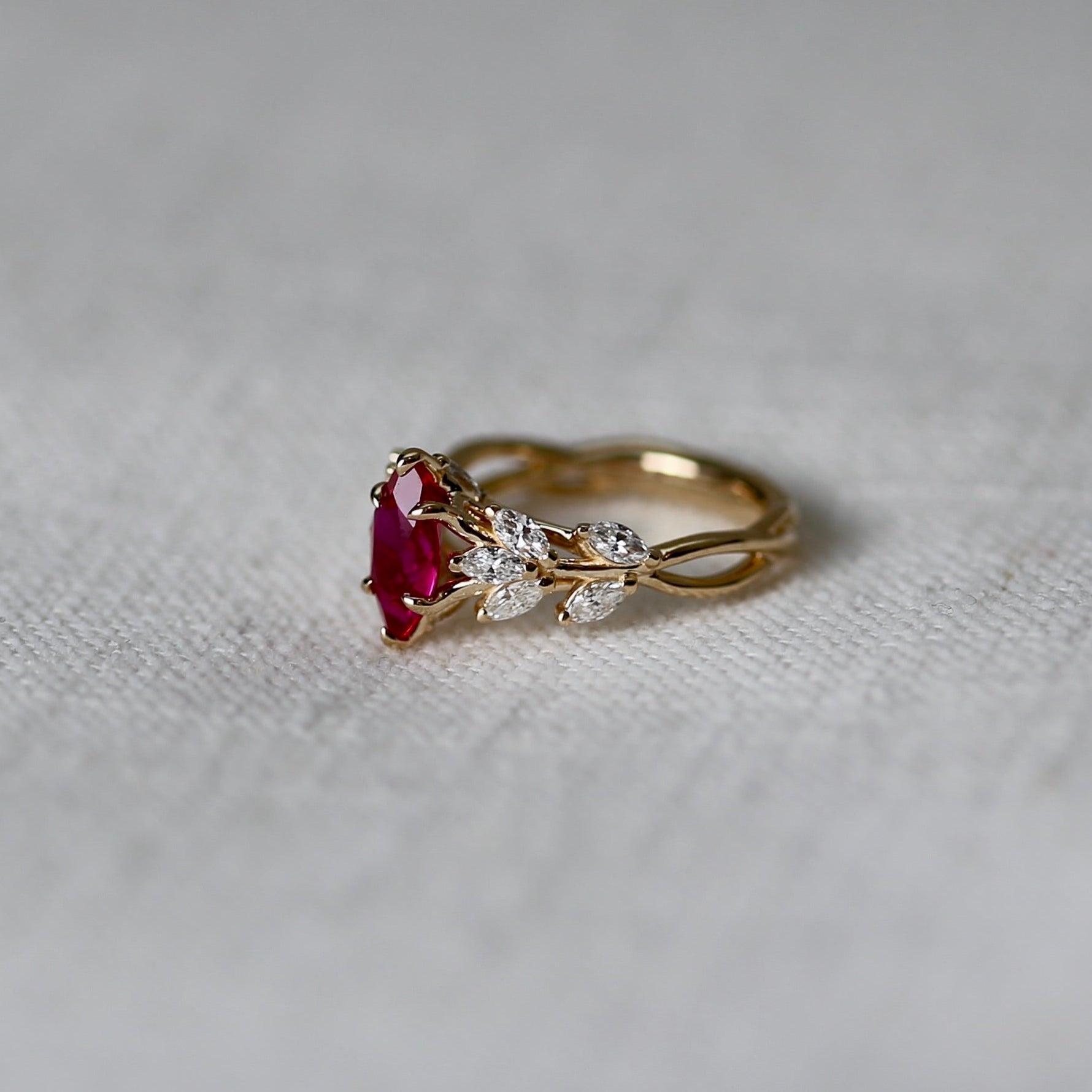 Floral Ruby RingFloral Ruby Ring