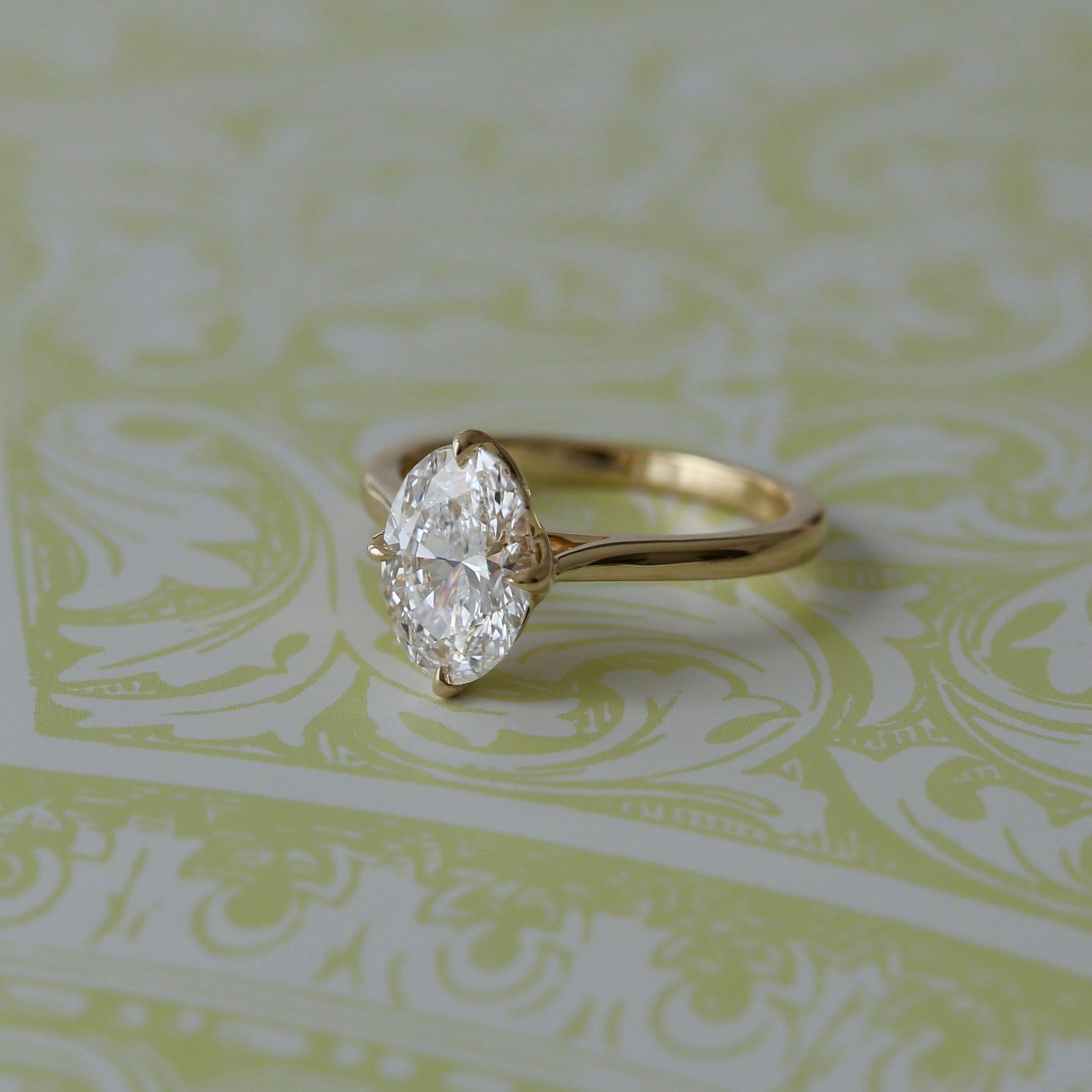 Compass Tulip Engagement Ring