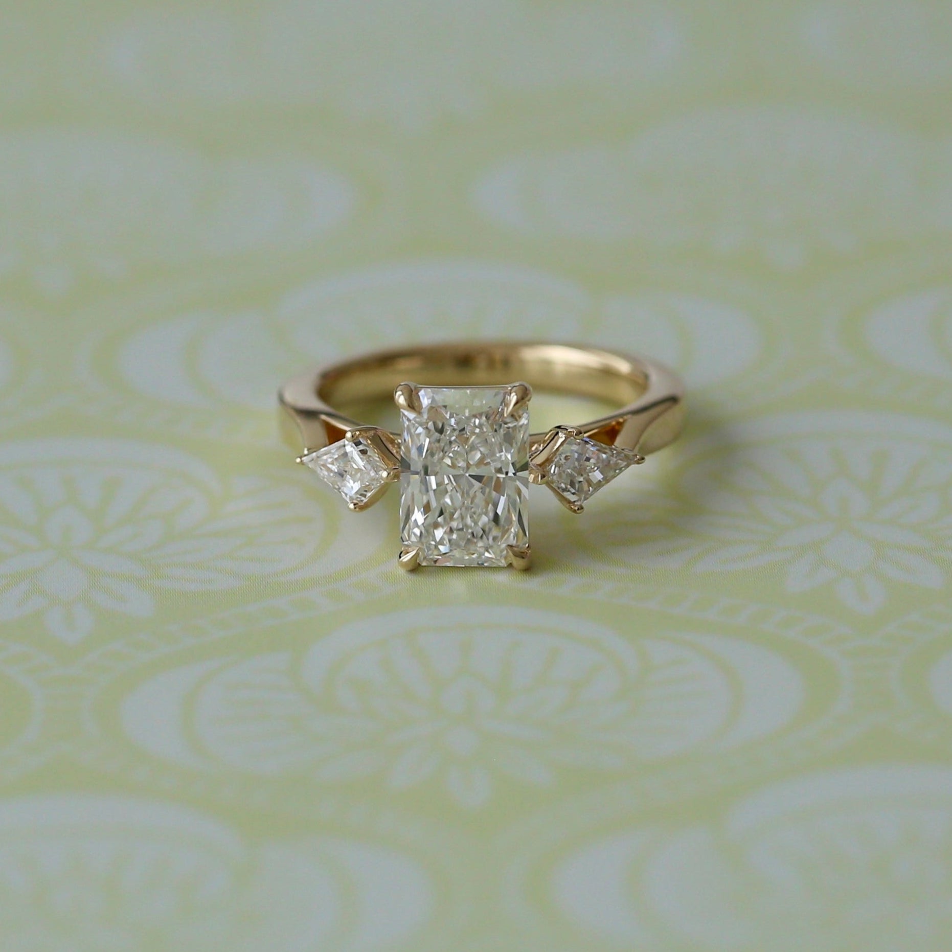 Radiant Kite Engagement Ring