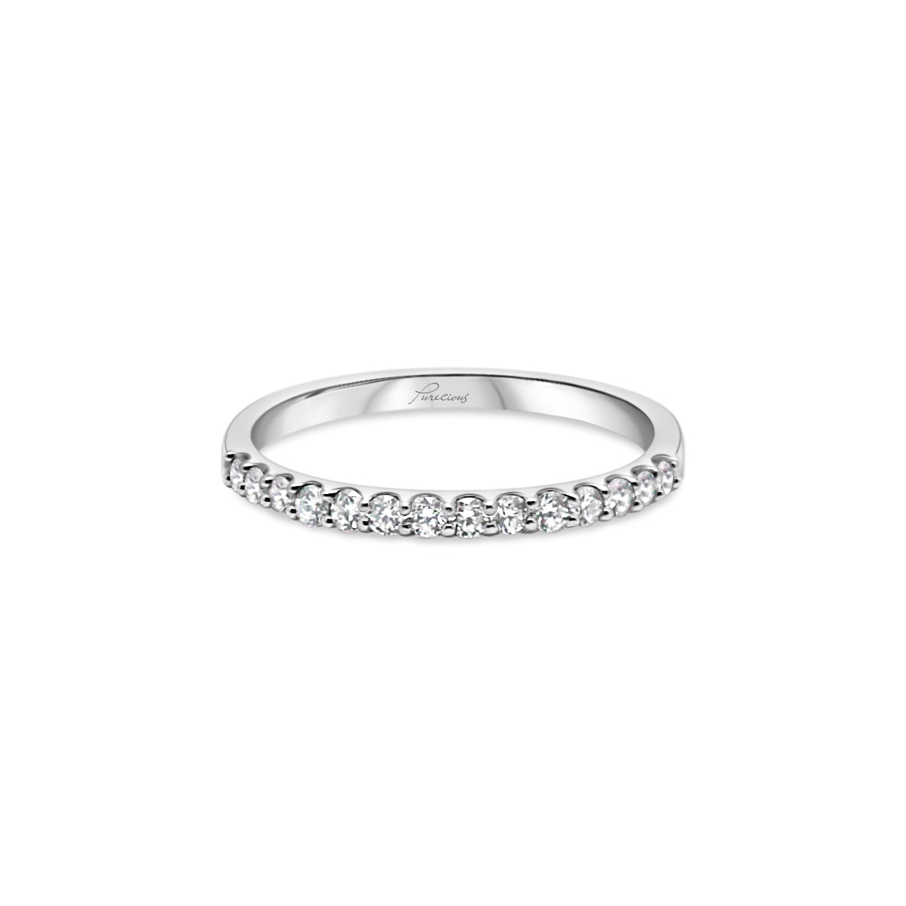 Half Pave Diamond Ring