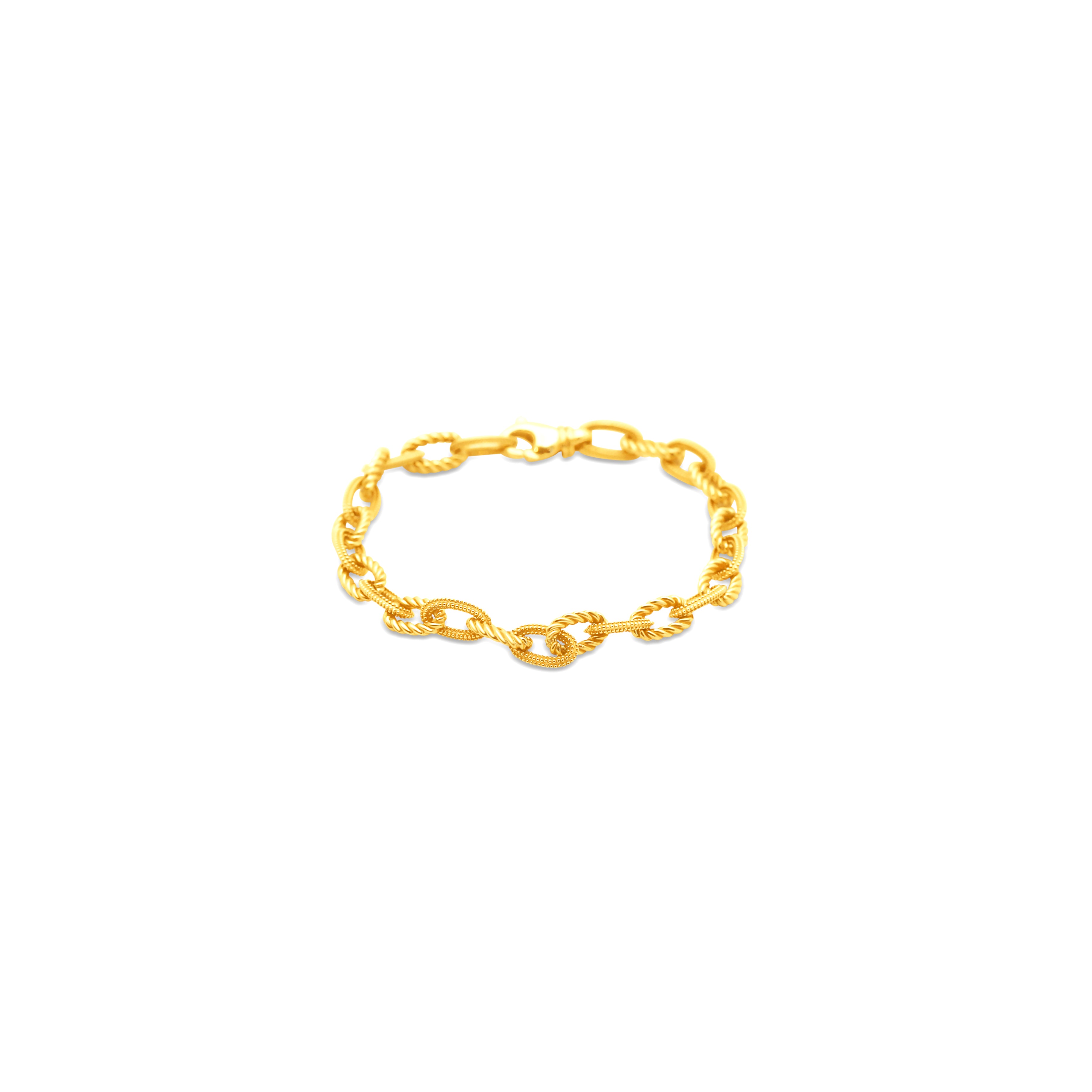 Double Vintage Gold Chain Bracelet