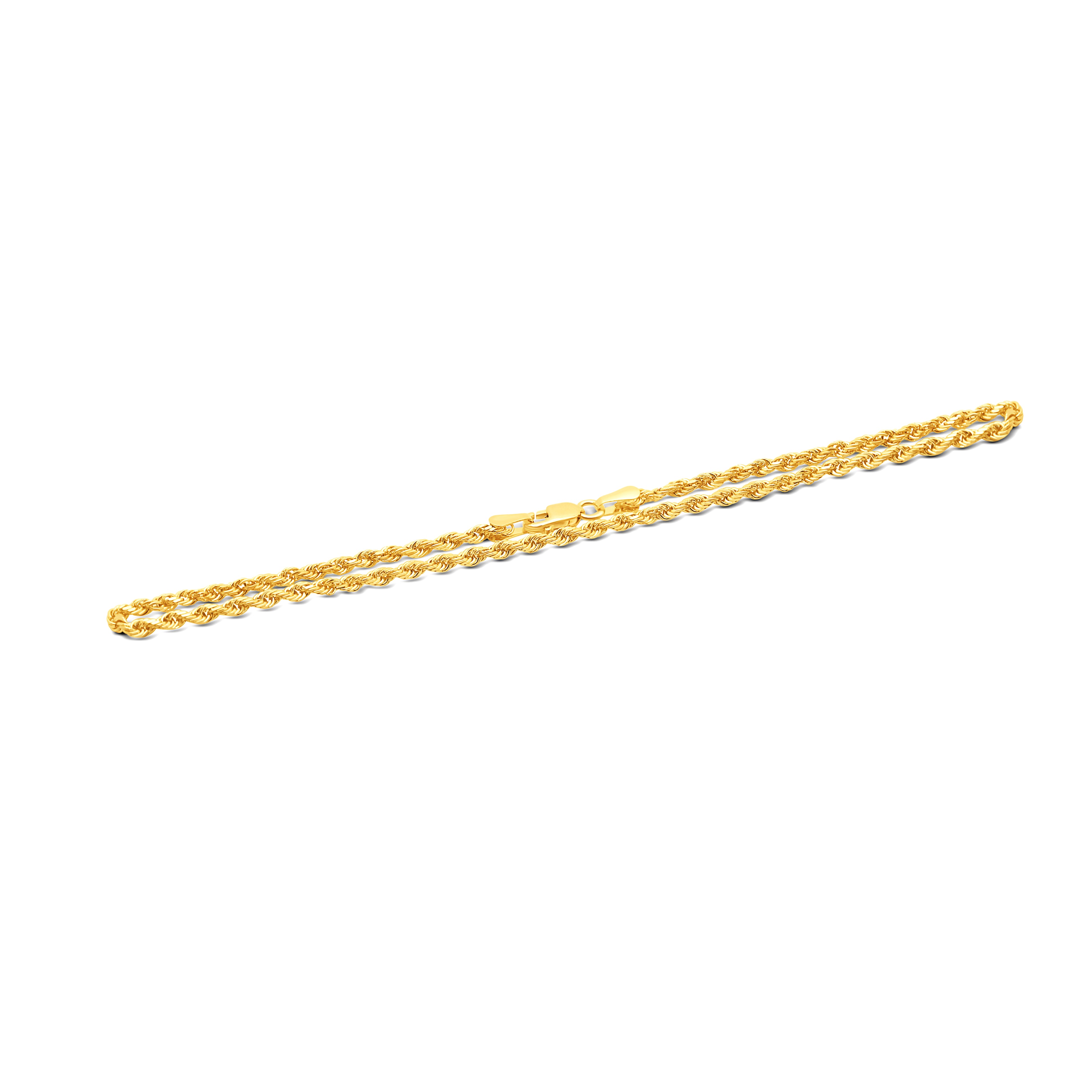 Yellow Gold Rope Chain Anklet