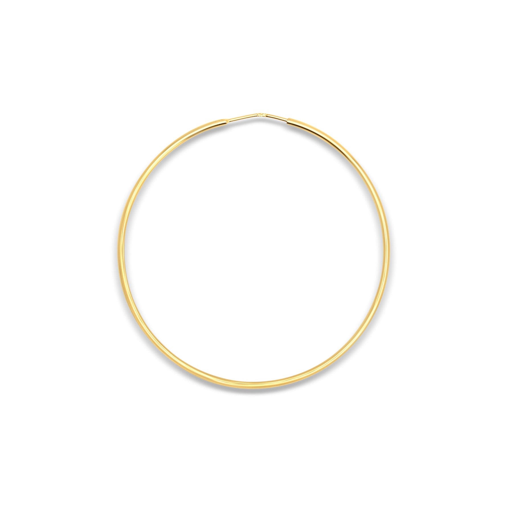 JLO 2 mm Gold Tube Hoop Earring