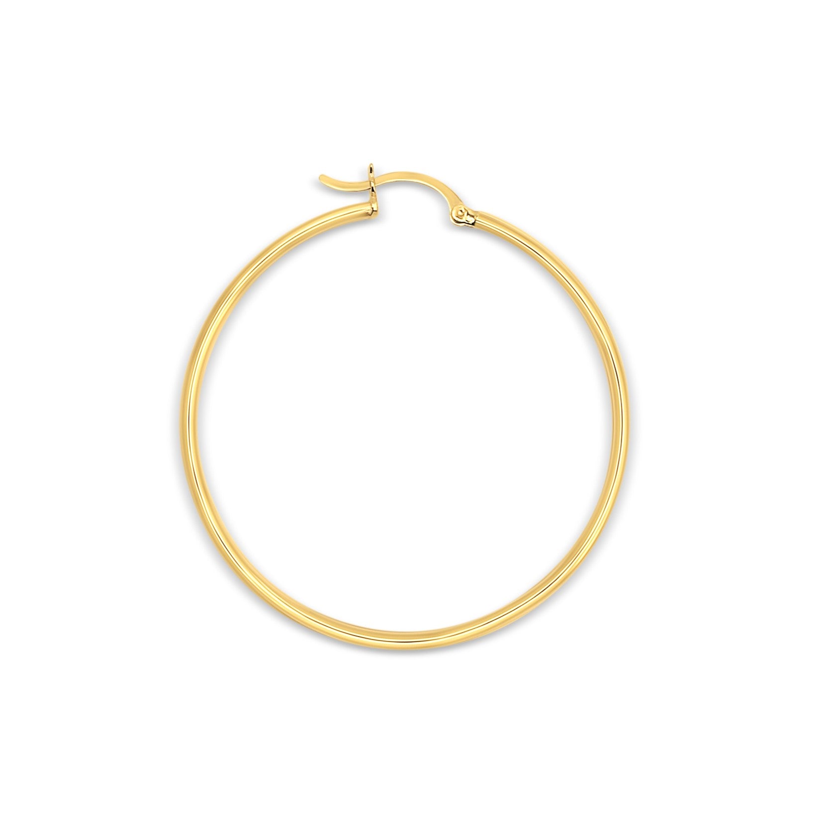 2mm Everyday Gold Tube Hoop Earrings