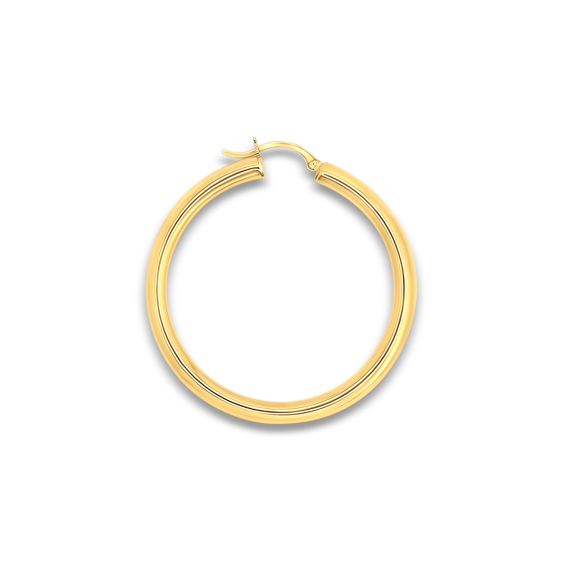 4 mm Everyday Gold Tube Hoop Earrings
