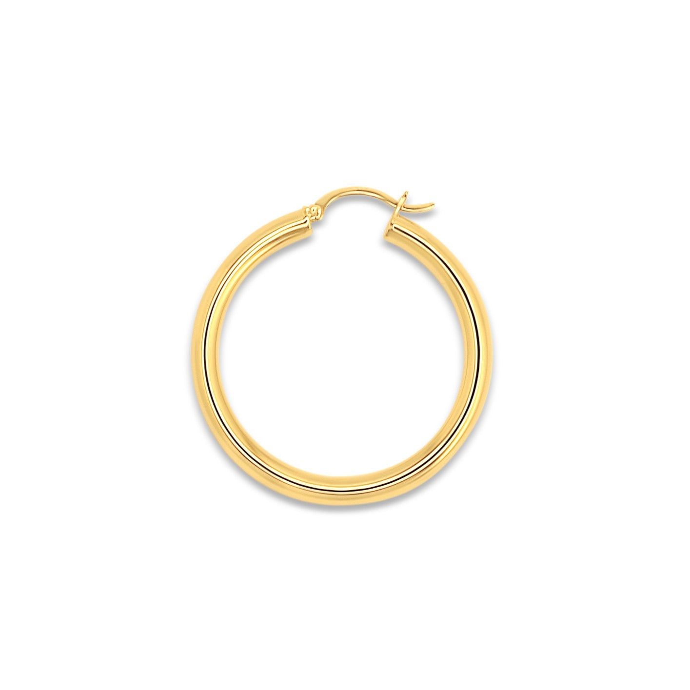 4 mm Everyday Gold Tube Hoop Earrings