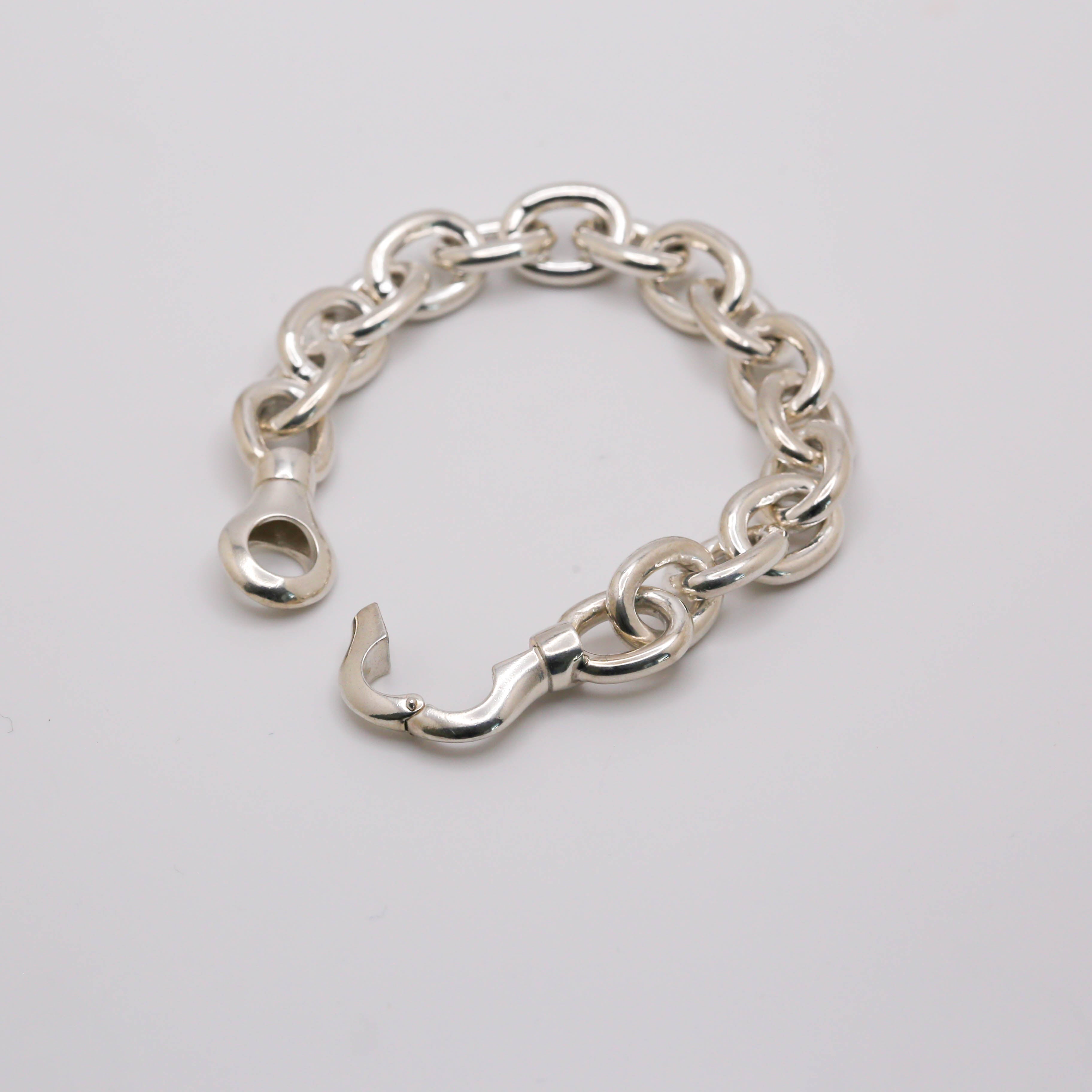 Bold Sterling Silver Link Bracelet