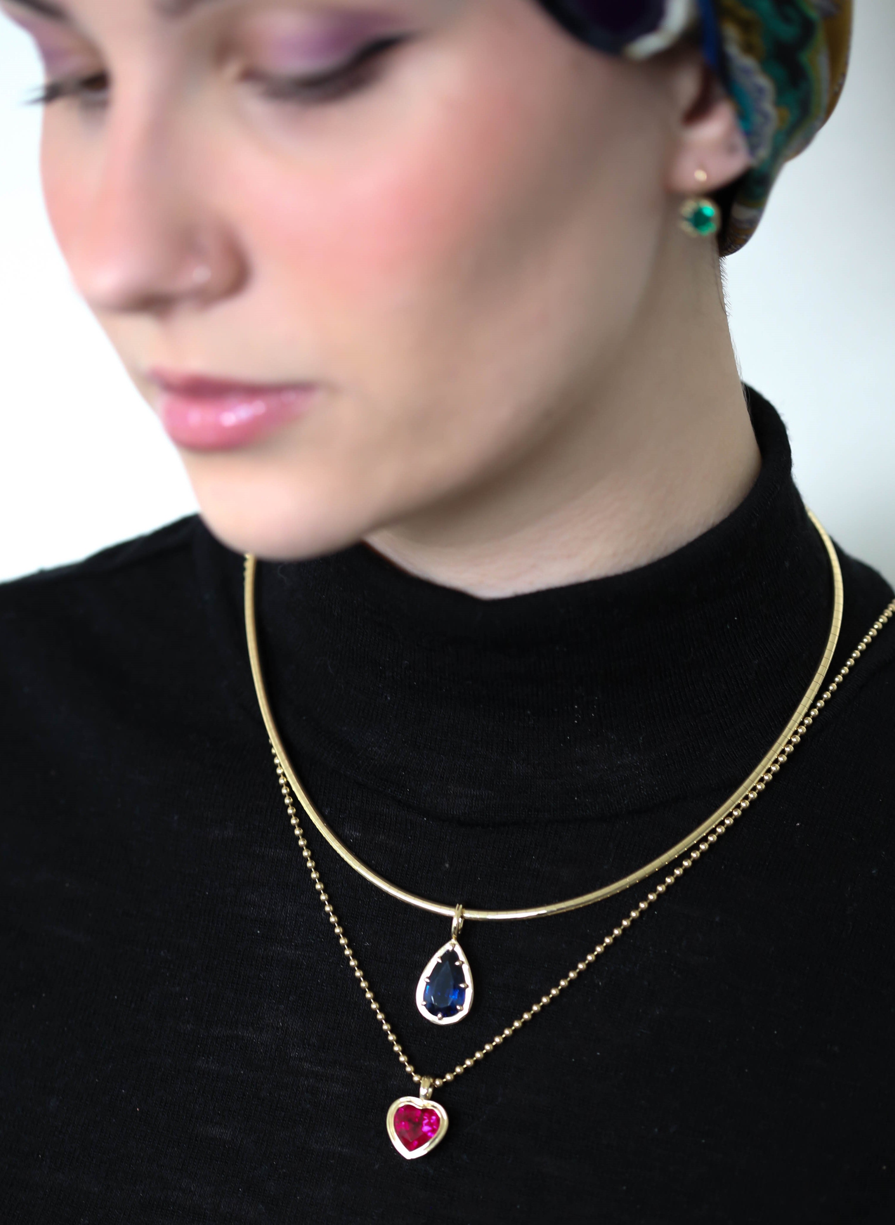 Pear Sapphire Pendant