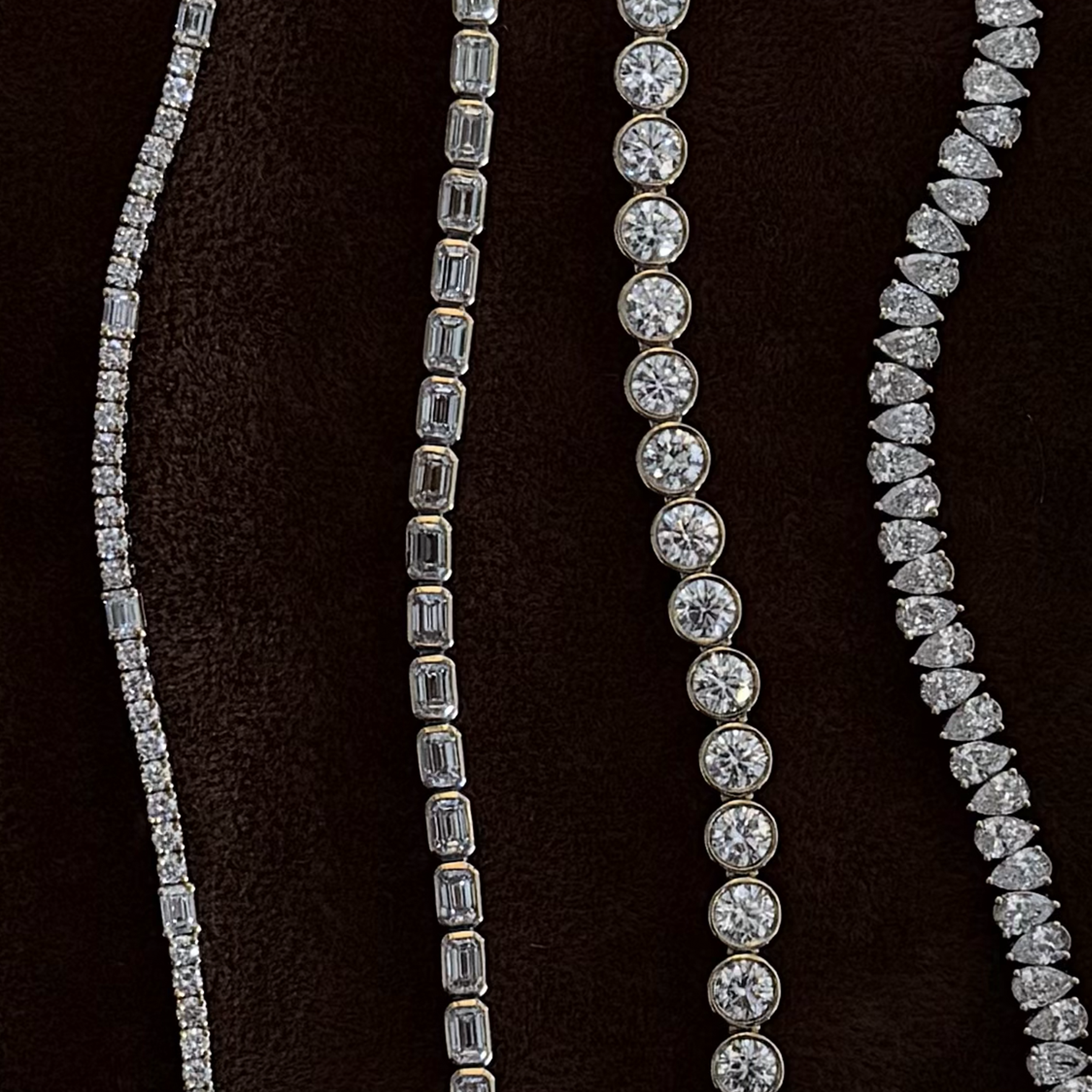 Emerald & Brilliant Diamond Tennis Bracelet