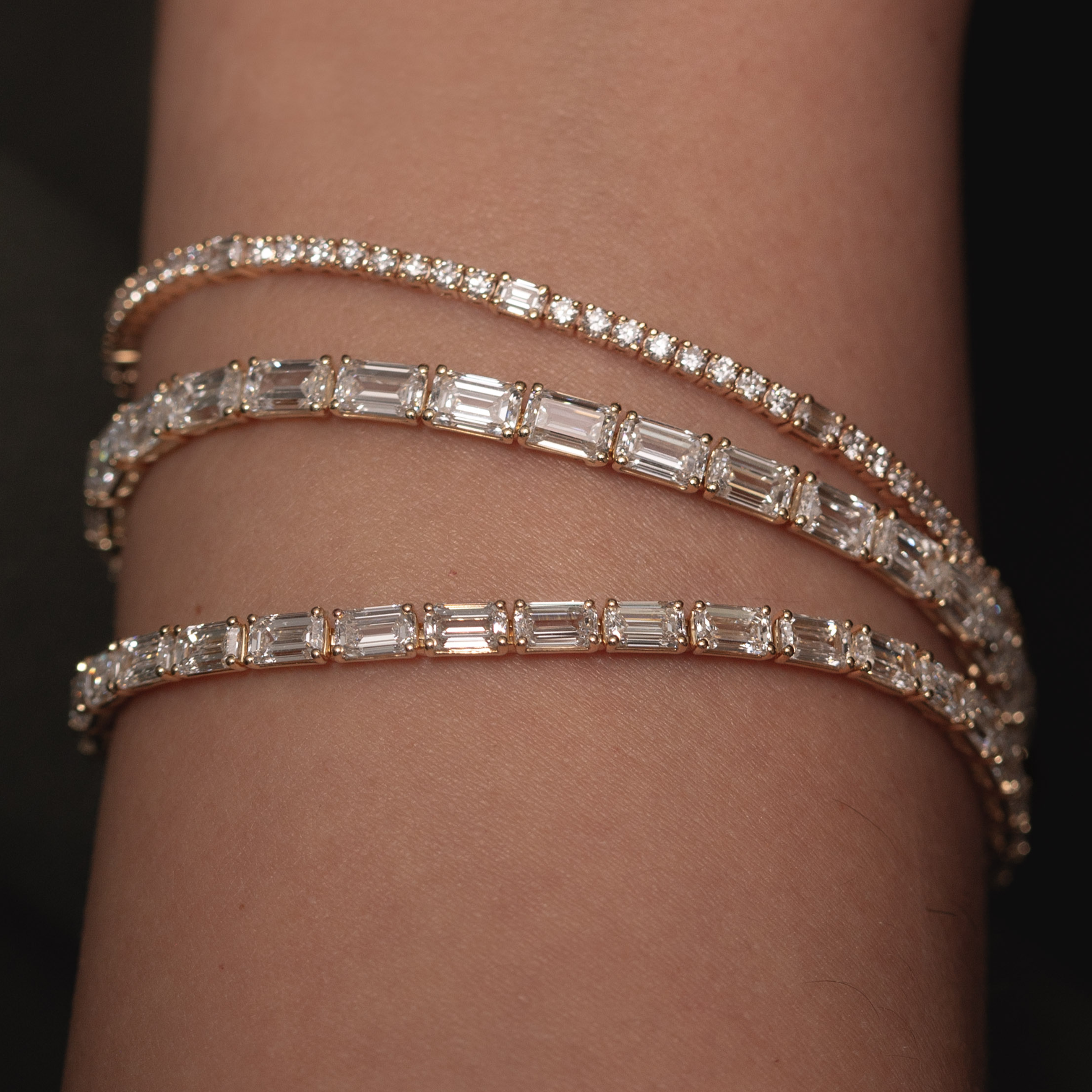 Emerald Diamond Tennis Bracelet - Mini