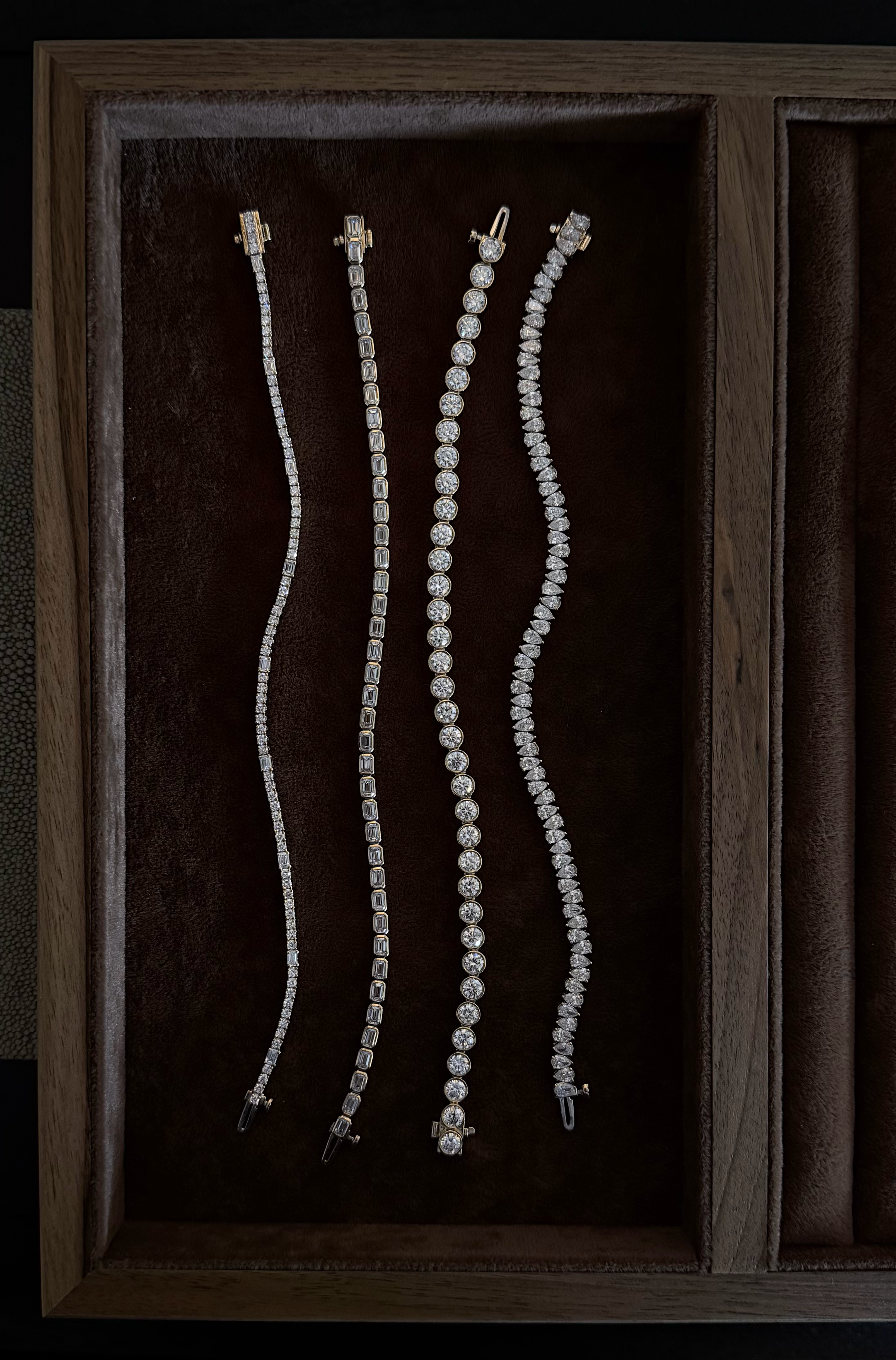 Emerald & Brilliant Diamond Tennis Bracelet