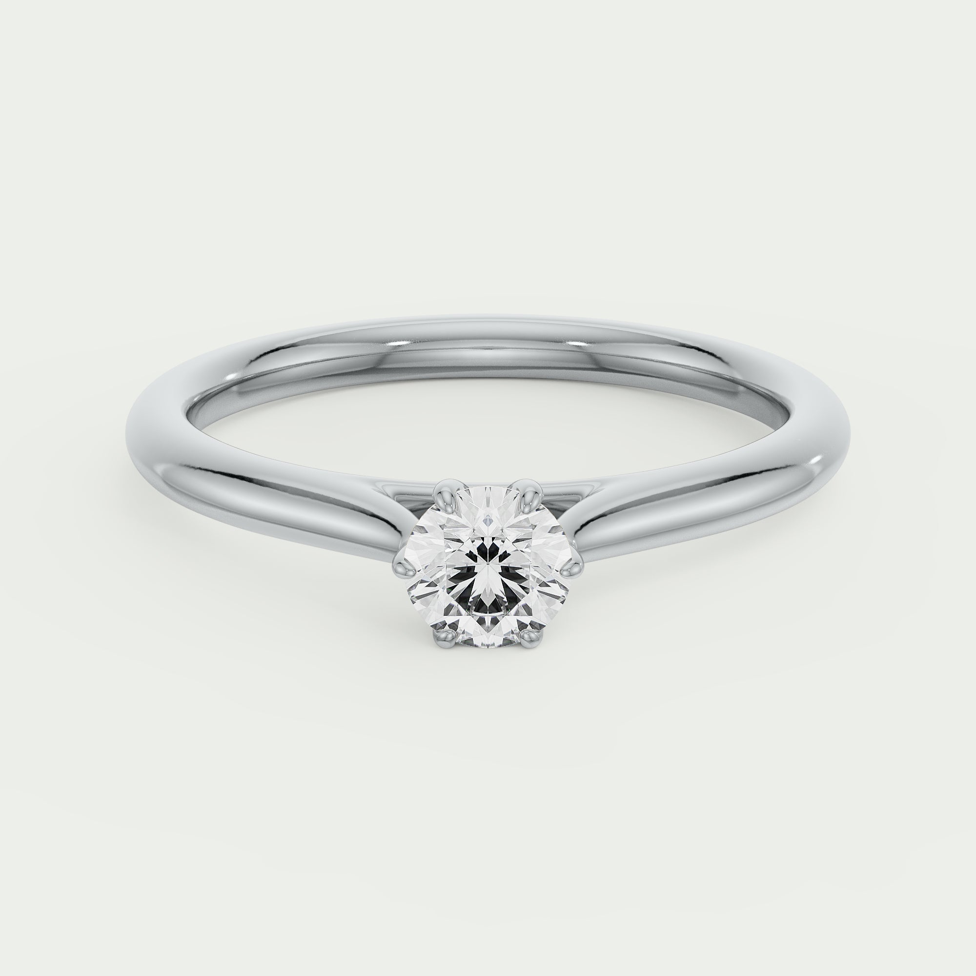 6 Prong Cathedral Solitaire || Round