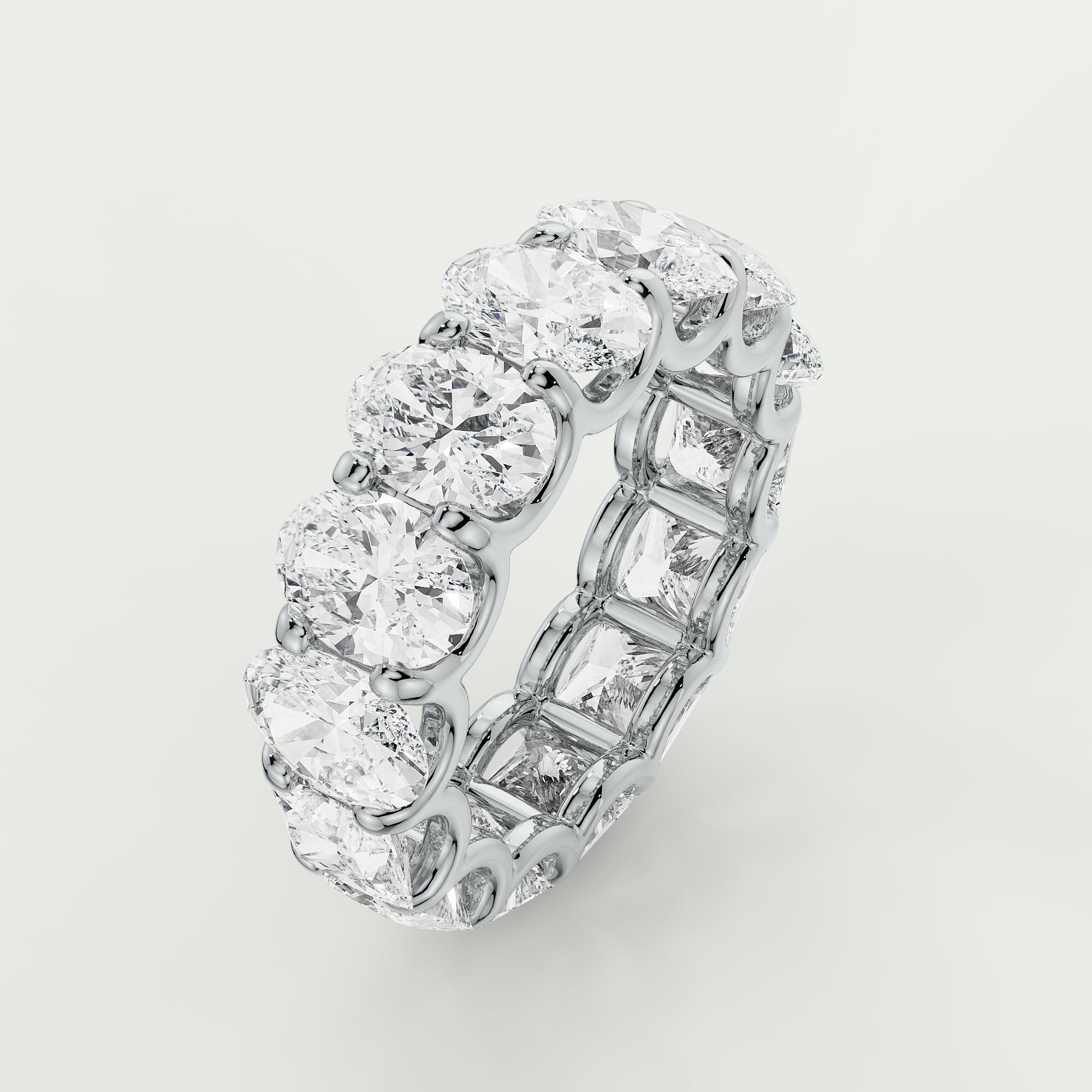 Double Eternity Band | Low Open Gallery || Round and Princess