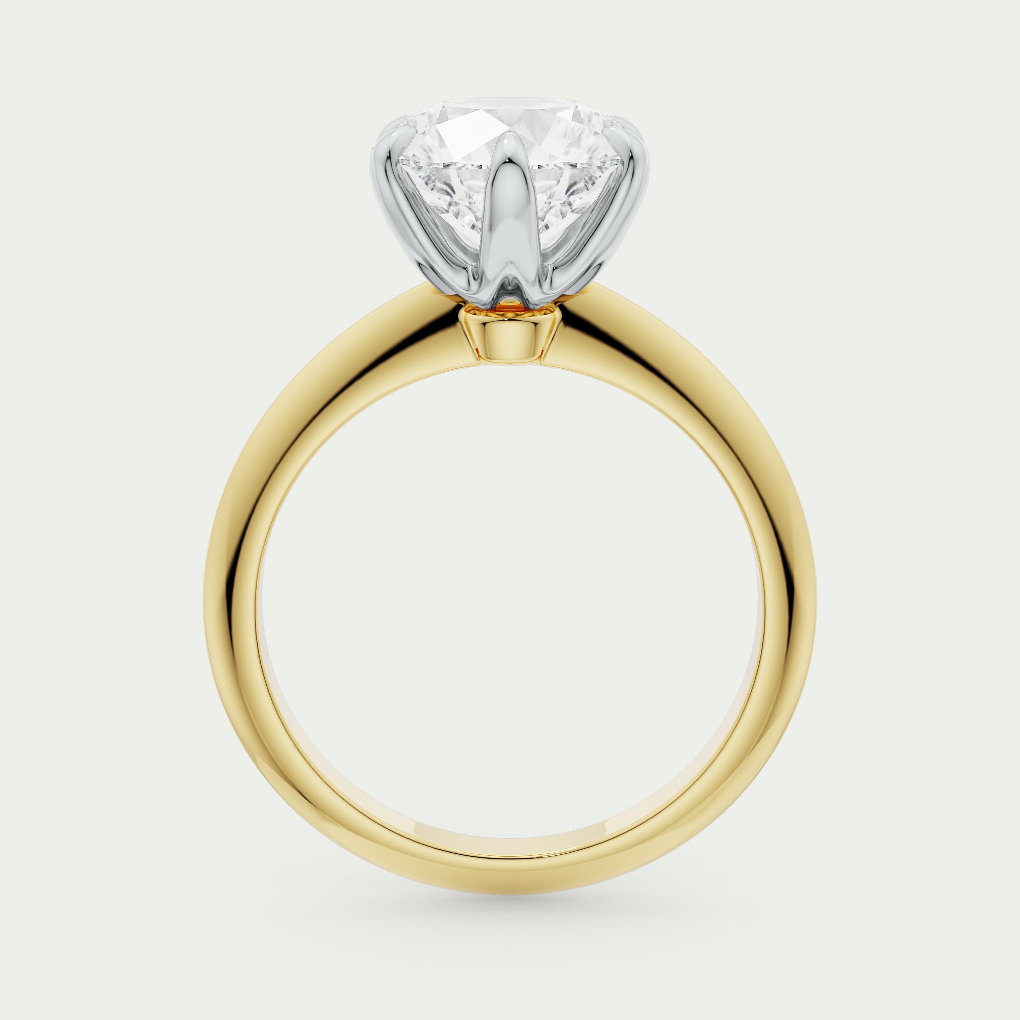 Knife Edge 6 prong Solitaire || Round
