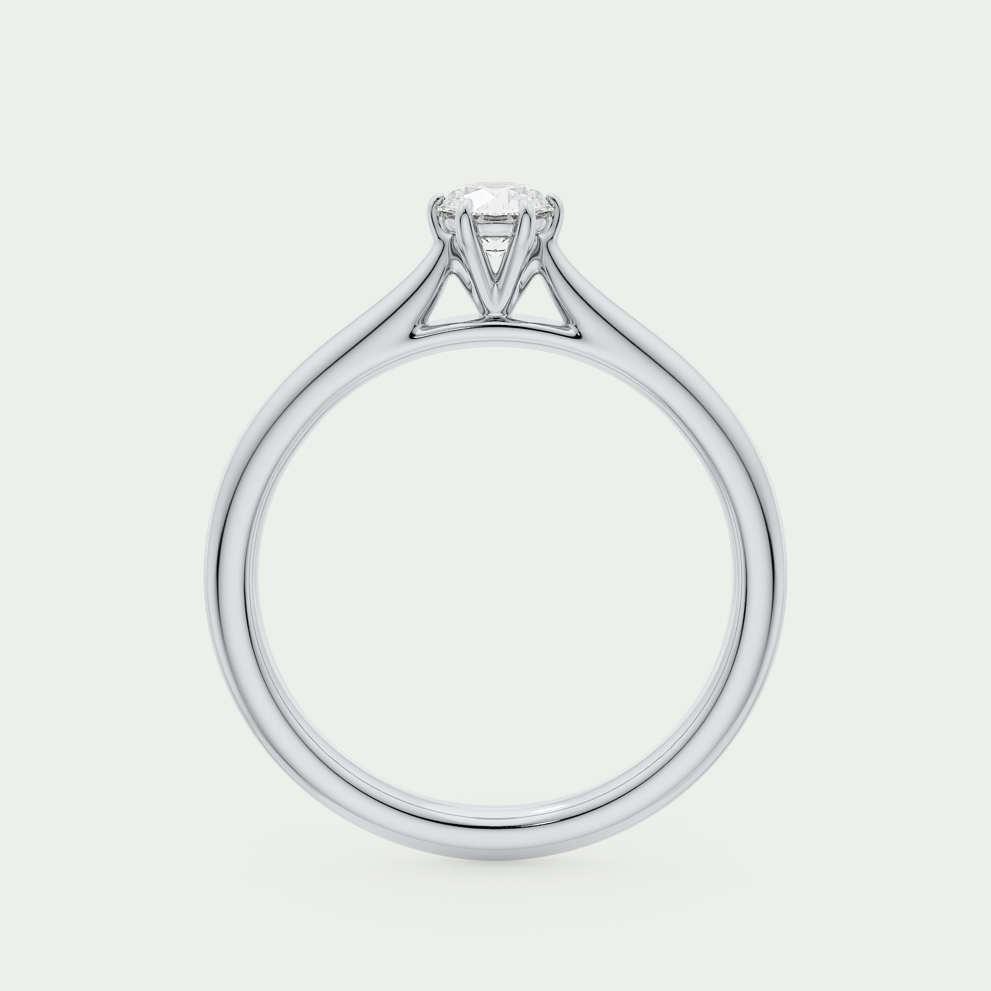 6 Prong Cathedral Solitaire || Round